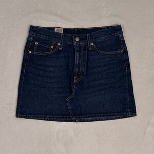 NWT Levi's Deconstructed Mini Skirt Blue Denim
